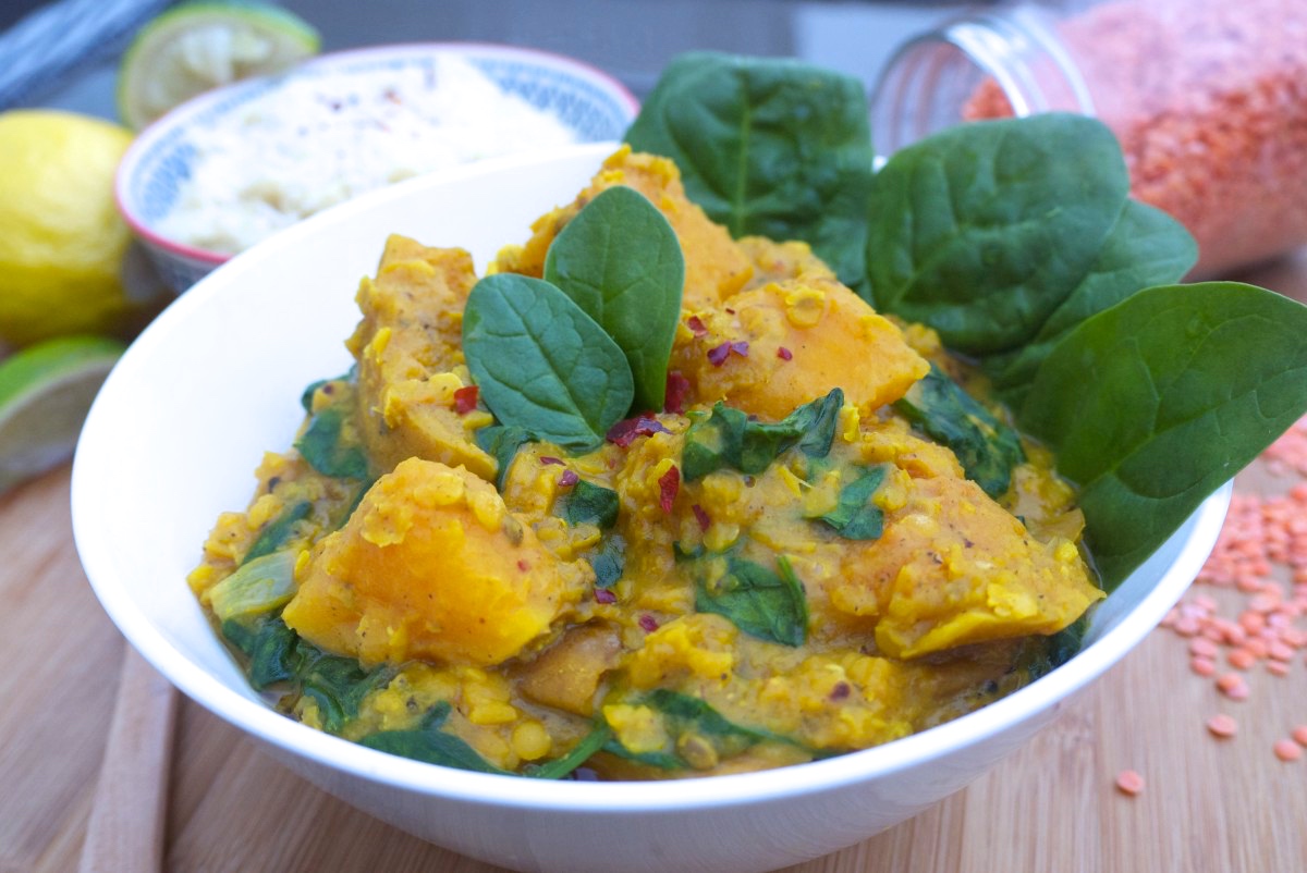 Roast Butternut Squash and Red Lentil Curry with Coconut-Lime Millet ...