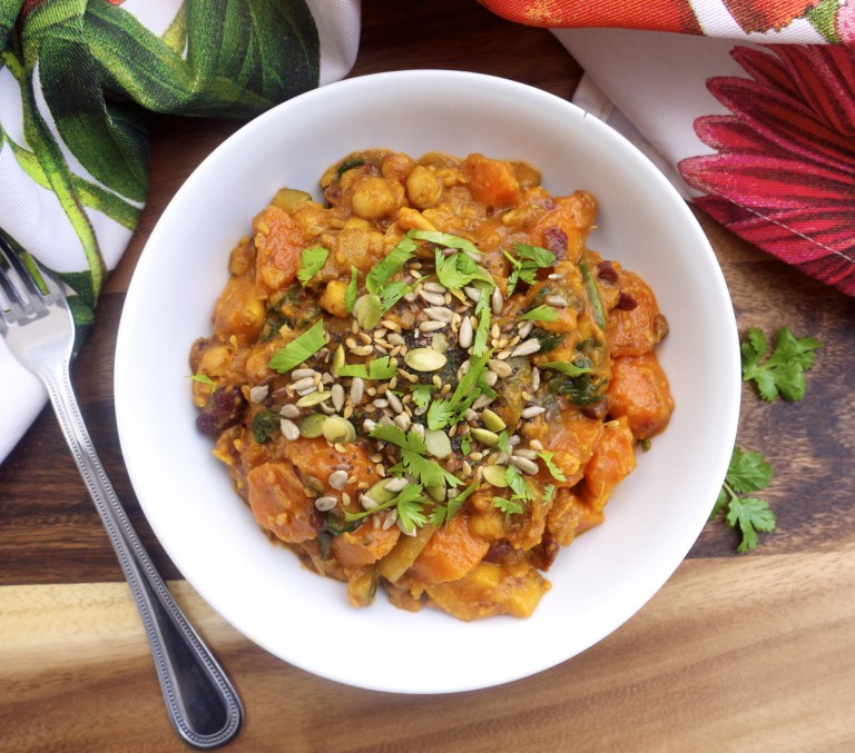 Chickpea, Kidney Bean and Spicy Tomato Vegetable Stew - Rosanna Davison ...