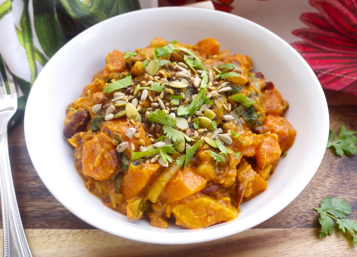 Chickpea, Kidney Bean and Spicy Tomato Vegetable Stew - Rosanna Davison ...